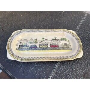 Vtg Antique Portland Pottery Railway Trinket Dish Made In England